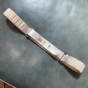 SaFerragamo cream leather belt